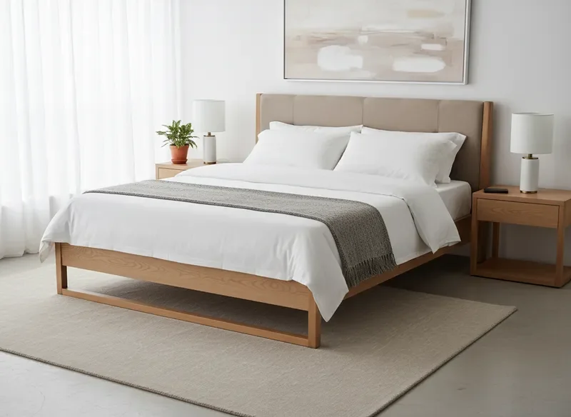 מיטה זוגית מרופדת